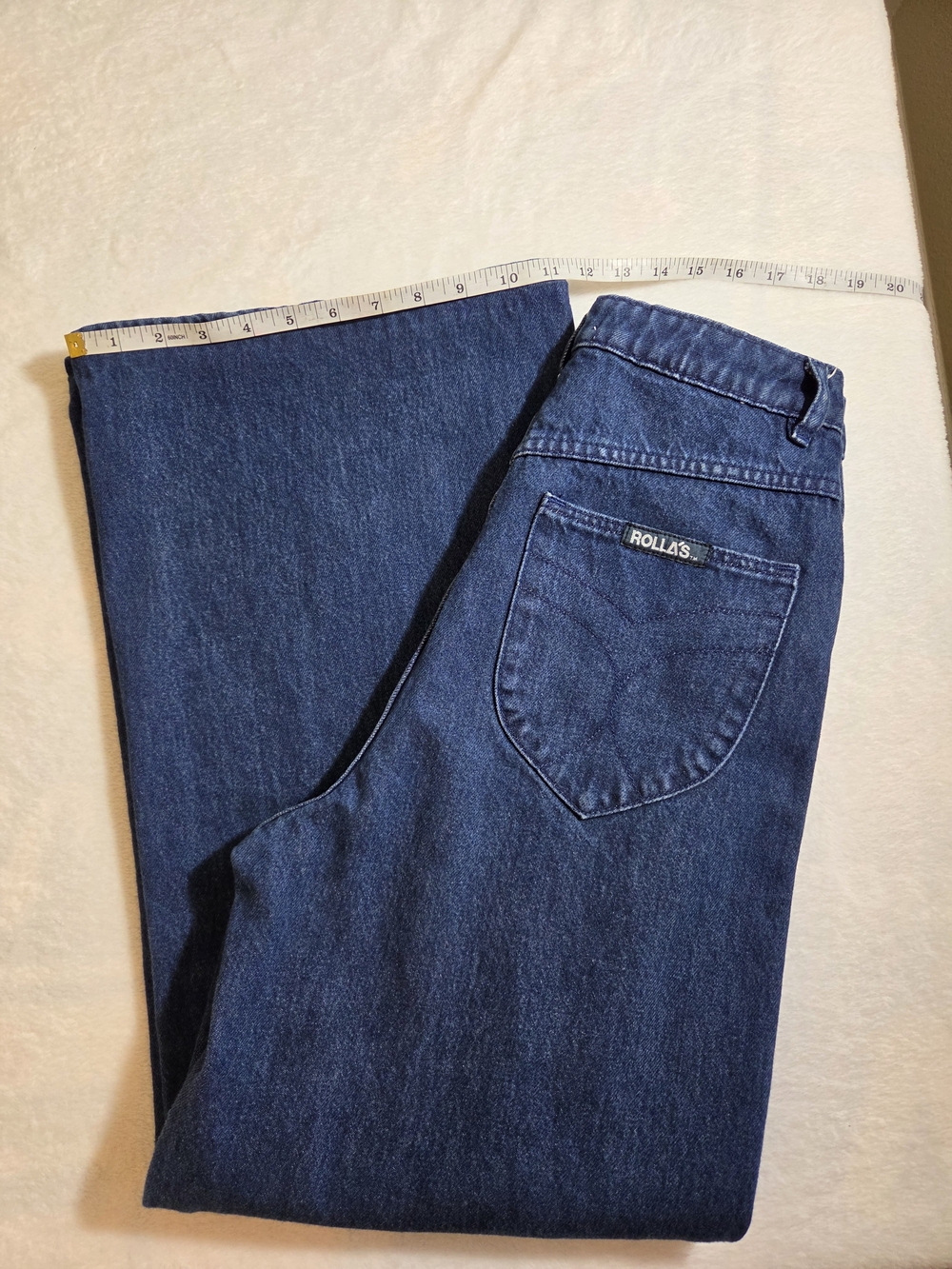 Rolla's Studio Flare High-Rise Wide Leg Jeans Dark Blue Size 27 - Picture 12 of 14